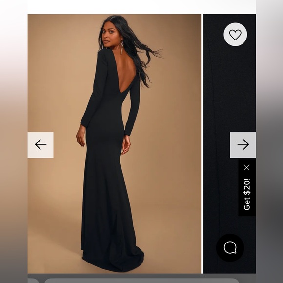 Dresses & Skirts - Lulu’s form fitting elegant black formal dress gown sz small SOLD OUT